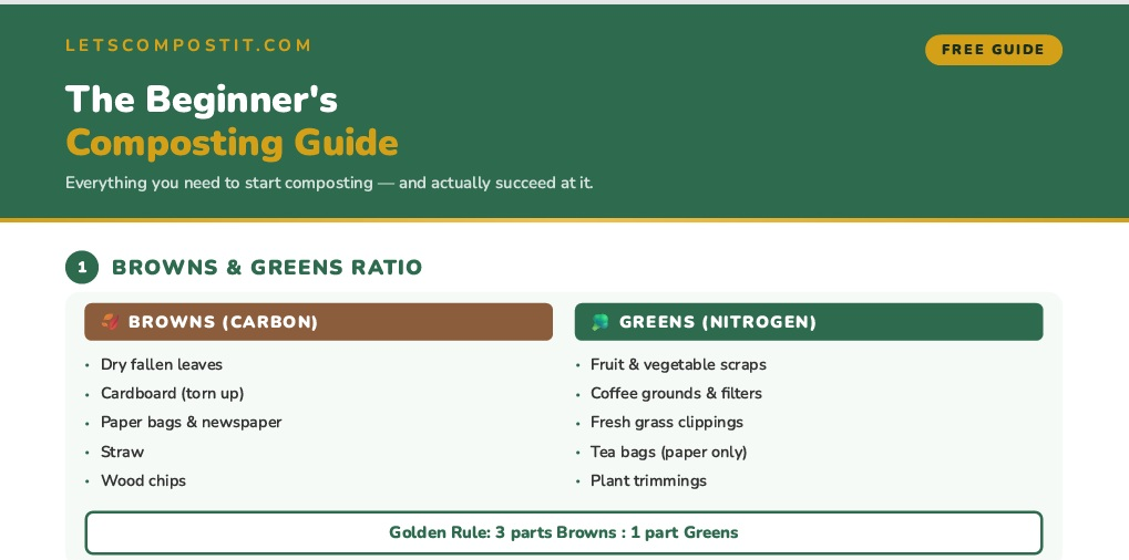 Free Composting Checklist: Printable PDF Cheat Sheet Lets Compost It